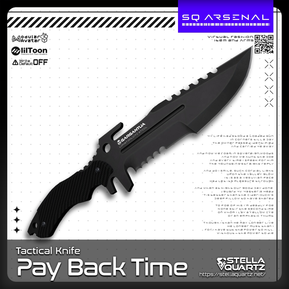 【オリジナル3Dモデル】PayBackTime【タクティカルナイフ】
