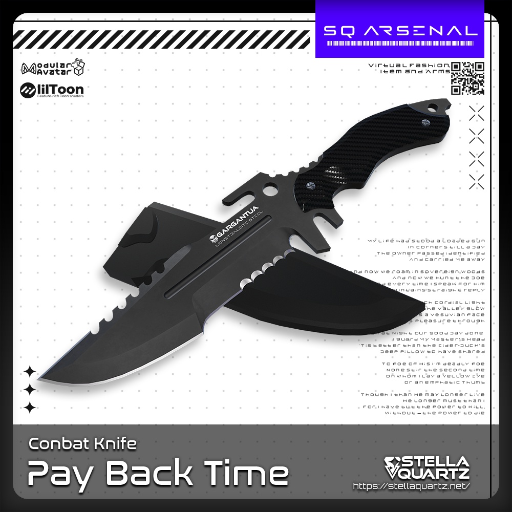 【ギミック付き3Dモデル】PayBackTime-ペイバックタイム-【タクティカルナイフ】