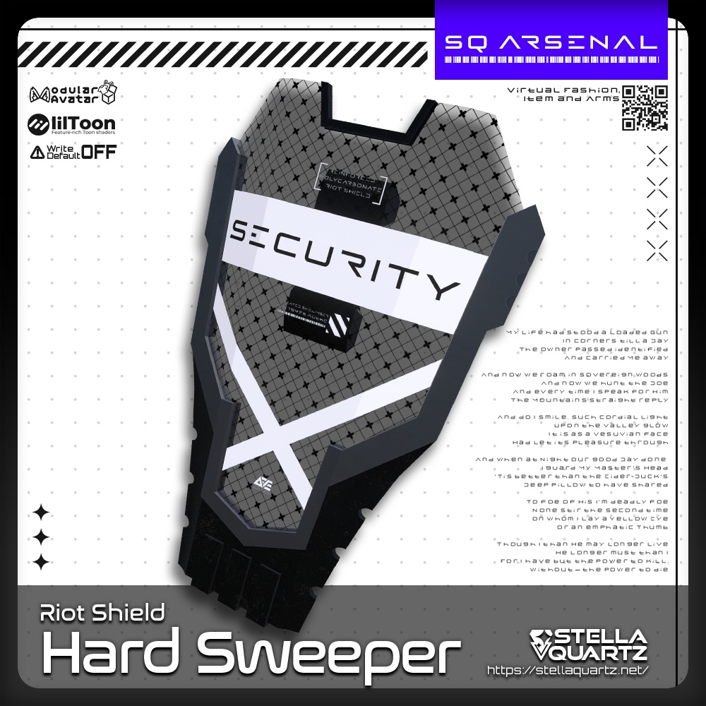 【オリジナル3Dモデル】HardSweeper ‐ハードスイーパー‐ 【ライオットシールド】