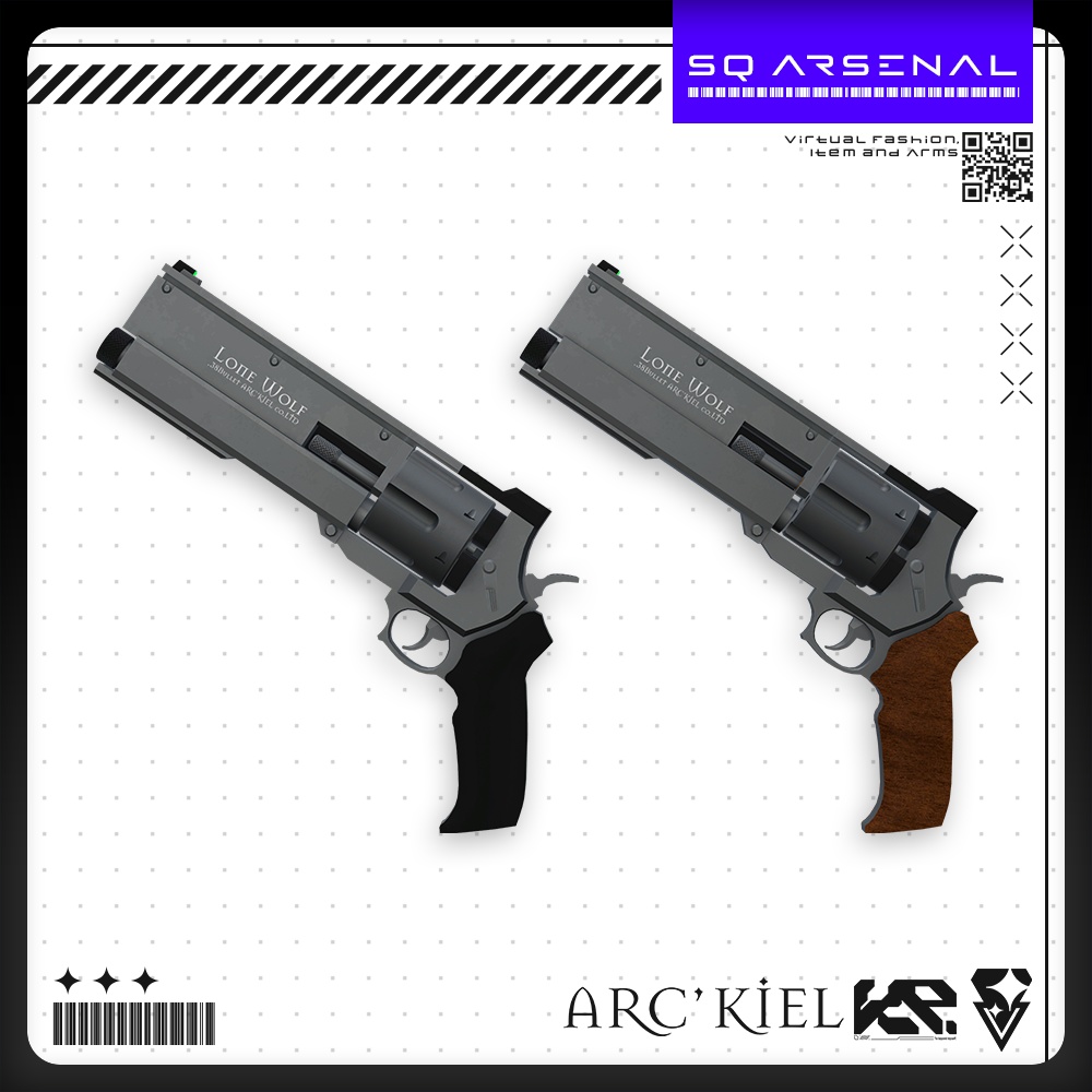 【ギミック付き3Dモデル】LoneWolf ‐ローンウルフ‐ 【リボルバーハンドガン】