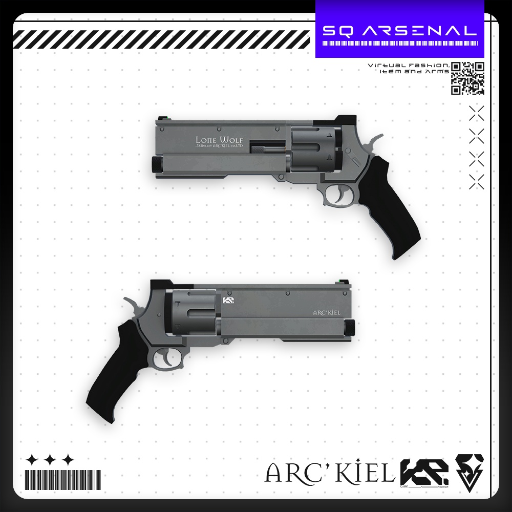 【ギミック付き3Dモデル】LoneWolf ‐ローンウルフ‐ 【リボルバーハンドガン】