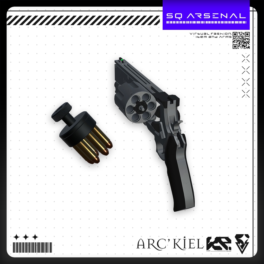 【ギミック付き3Dモデル】LoneWolf ‐ローンウルフ‐ 【リボルバーハンドガン】