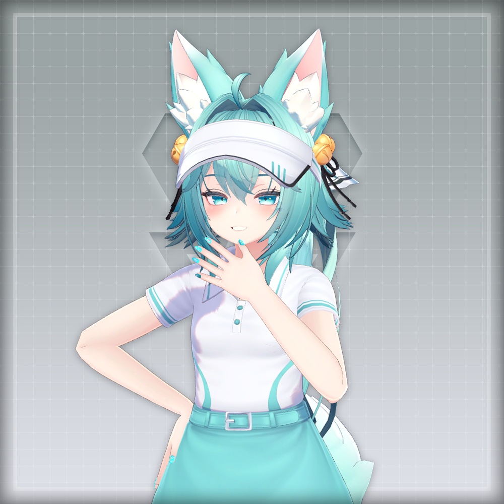 【オリジナル3Dモデル】MoonRabbitNail【アバター対応ネイル】