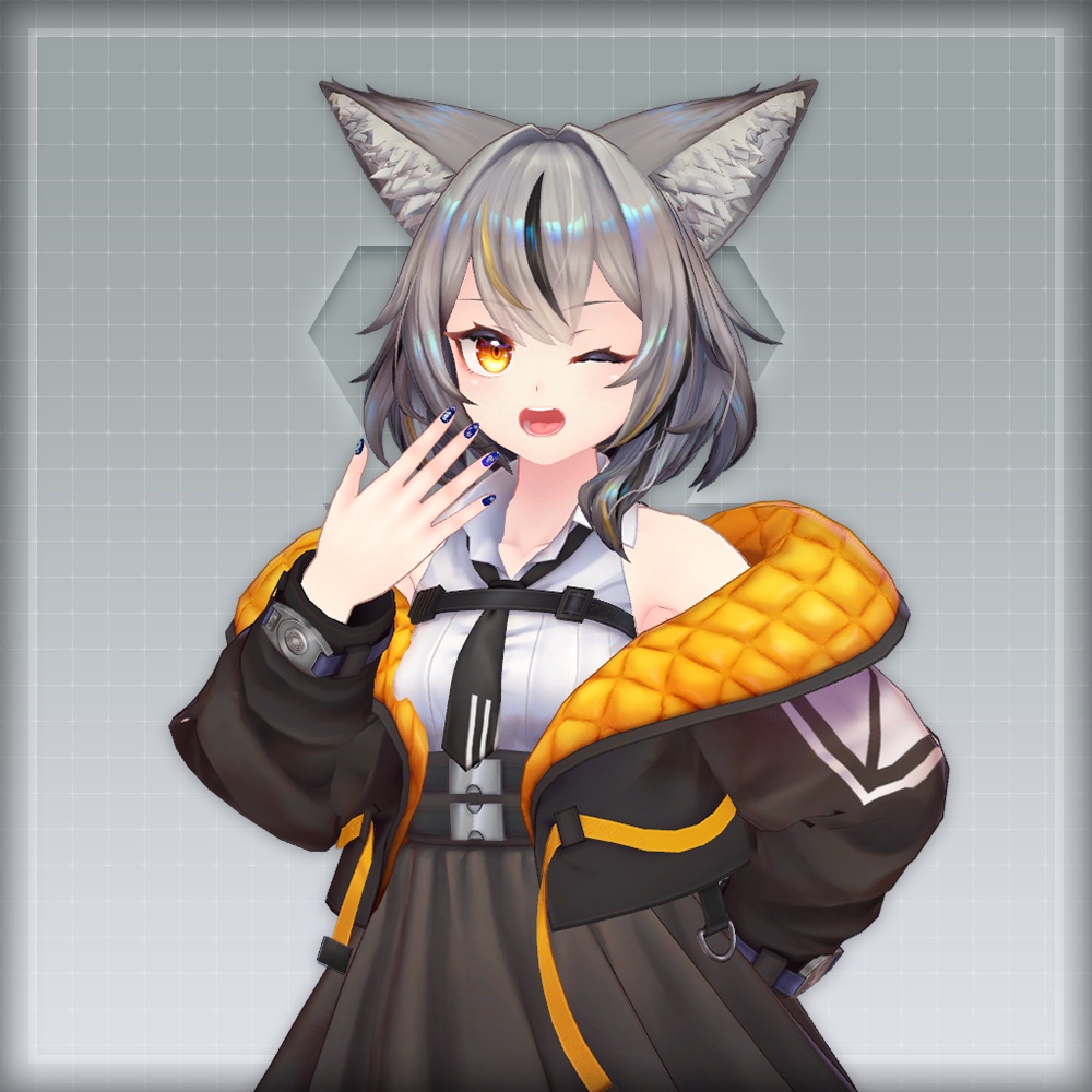 【オリジナル3Dモデル】MoonRabbitNail【アバター対応ネイル】