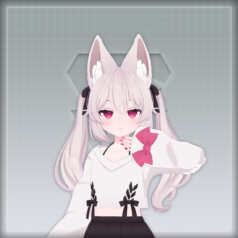 【オリジナル3Dモデル】MoonRabbitNail【アバター対応ネイル】