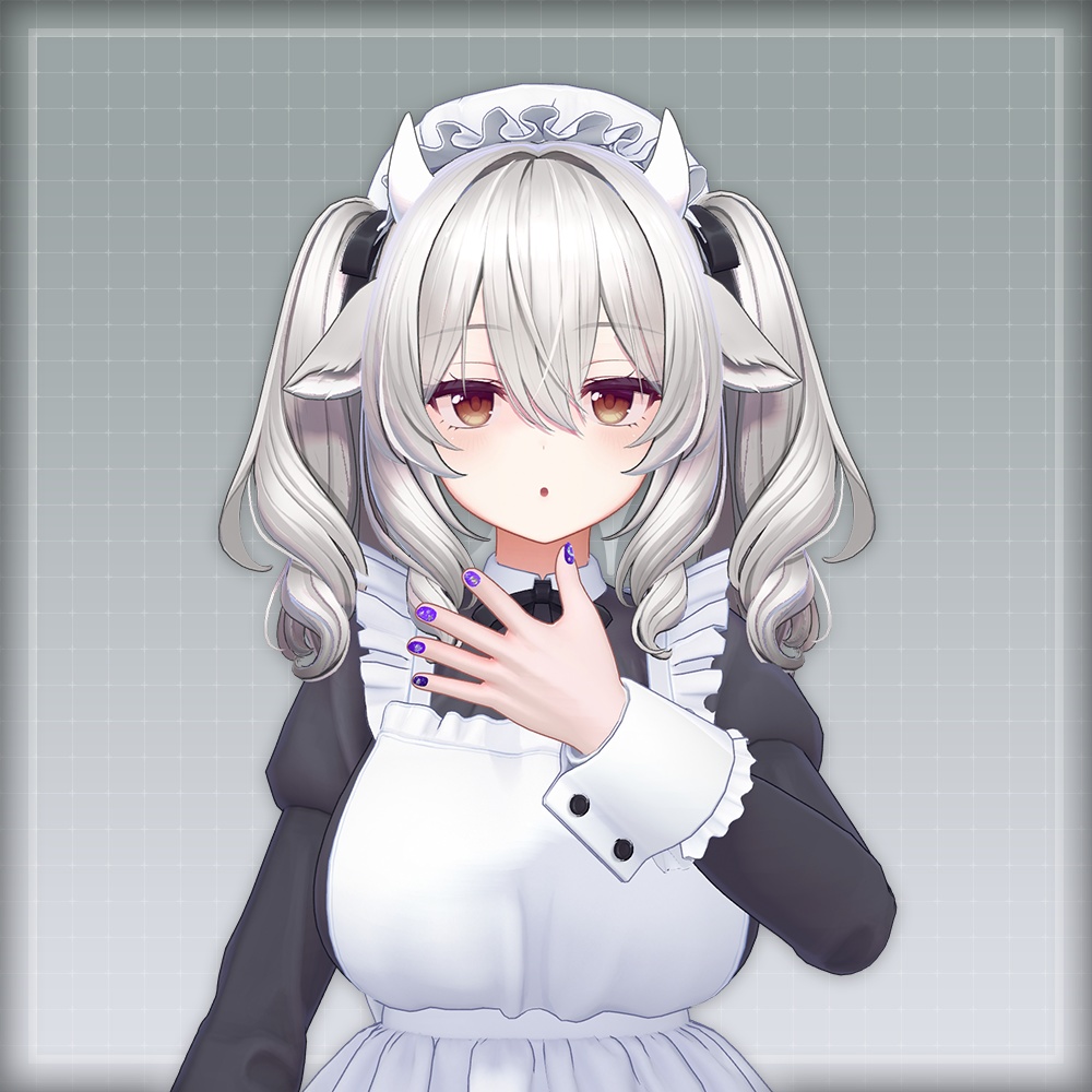 【オリジナル3Dモデル】MoonRabbitNail【アバター対応ネイル】