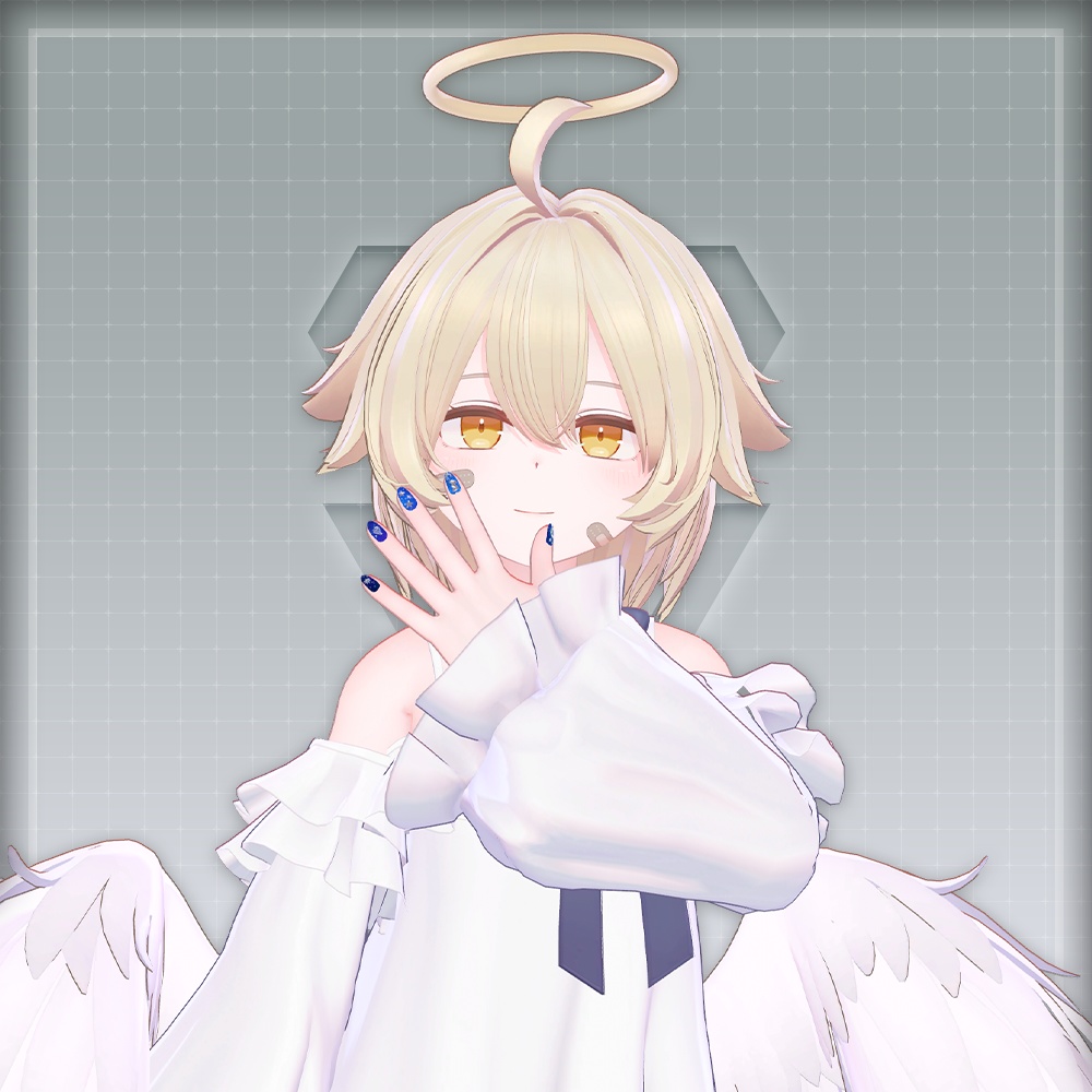 【オリジナル3Dモデル】MoonRabbitNail【アバター対応ネイル】