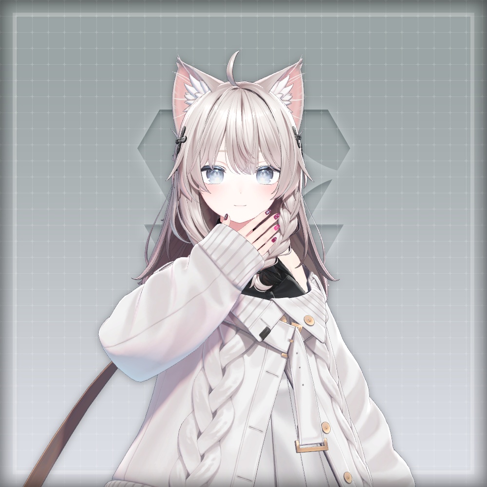 【オリジナル3Dモデル】MoonRabbitNail【アバター対応ネイル】