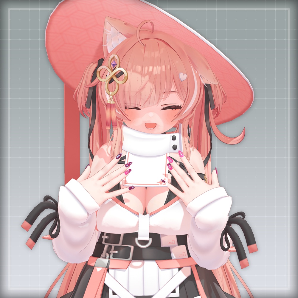 【オリジナル3Dモデル】MoonRabbitNail【アバター対応ネイル】