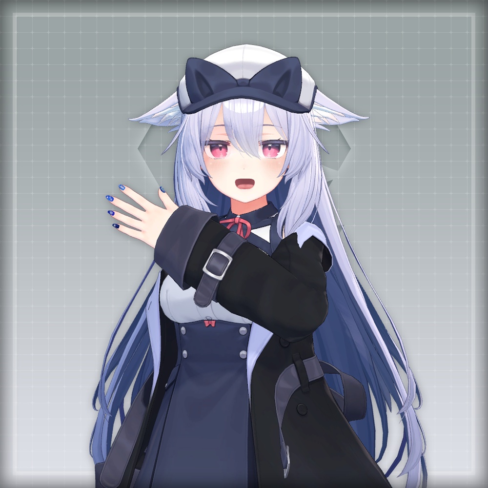 【オリジナル3Dモデル】MoonRabbitNail【アバター対応ネイル】