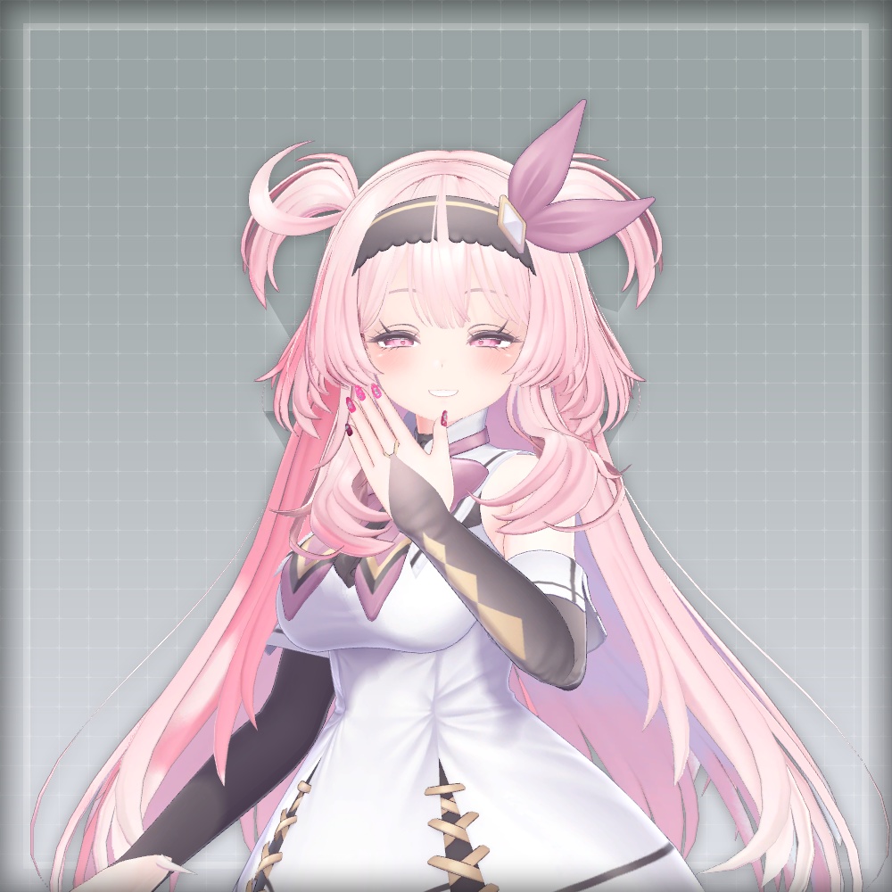 【オリジナル3Dモデル】MoonRabbitNail【アバター対応ネイル】