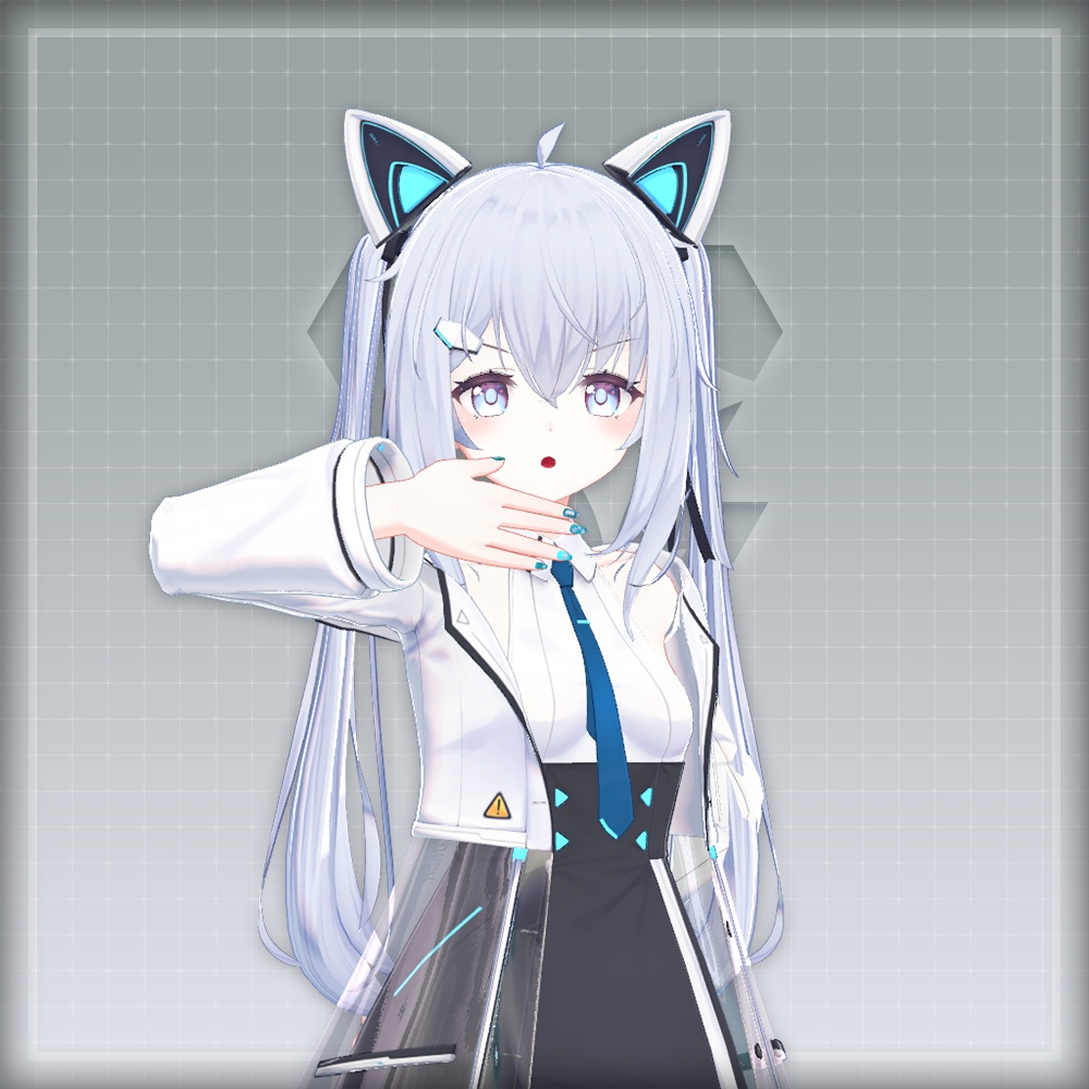 【オリジナル3Dモデル】MoonRabbitNail【アバター対応ネイル】