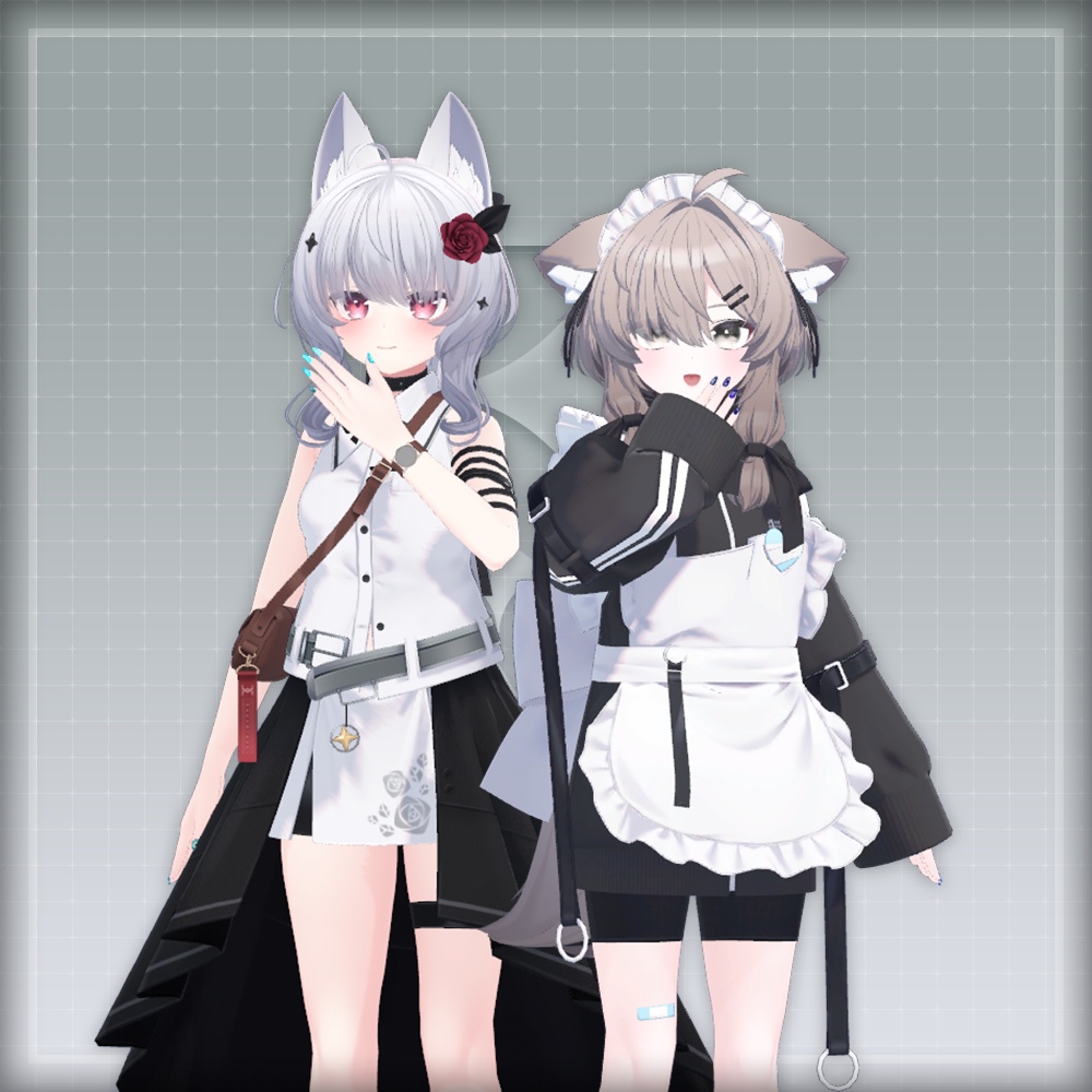 【オリジナル3Dモデル】MoonRabbitNail【アバター対応ネイル】