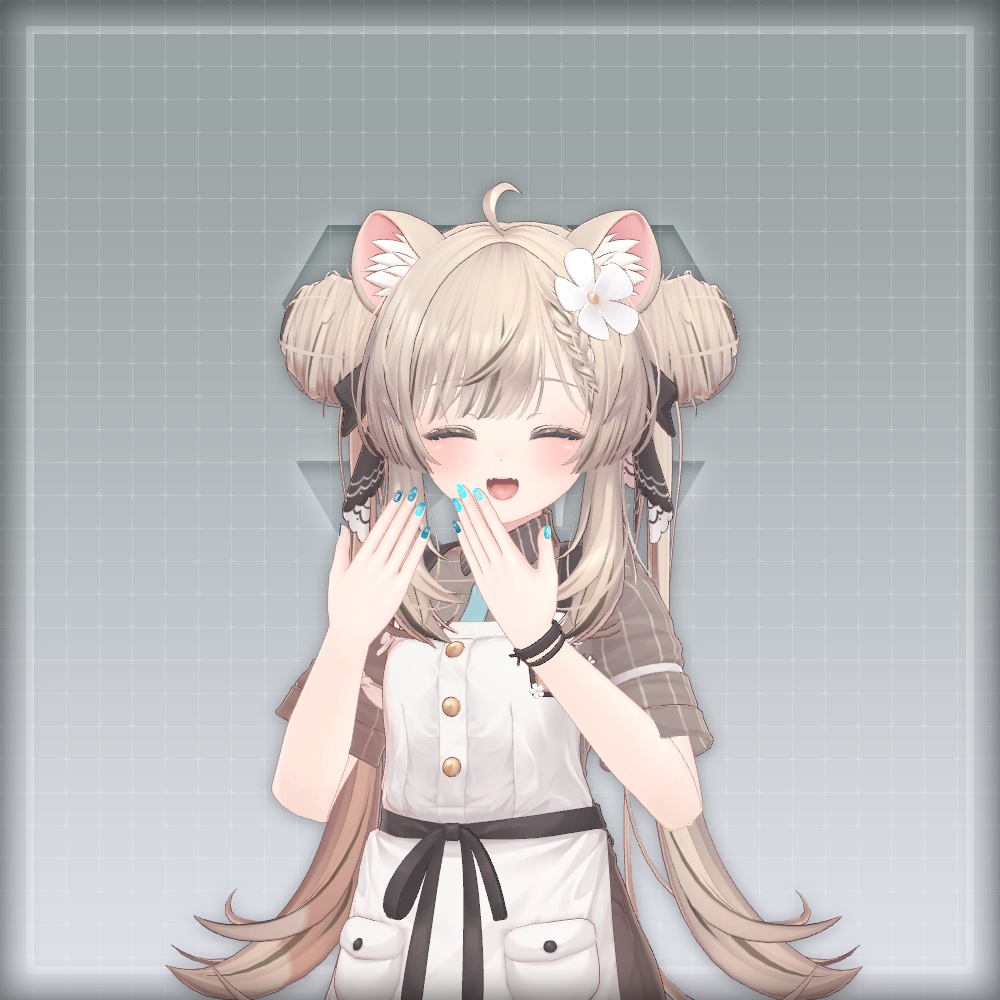 【オリジナル3Dモデル】MoonRabbitNail【アバター対応ネイル】