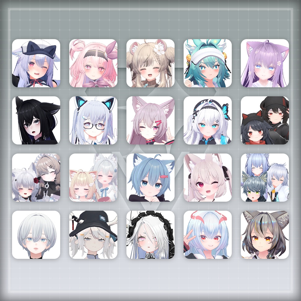 【オリジナル3Dモデル】MoonRabbitNail【アバター対応ネイル】