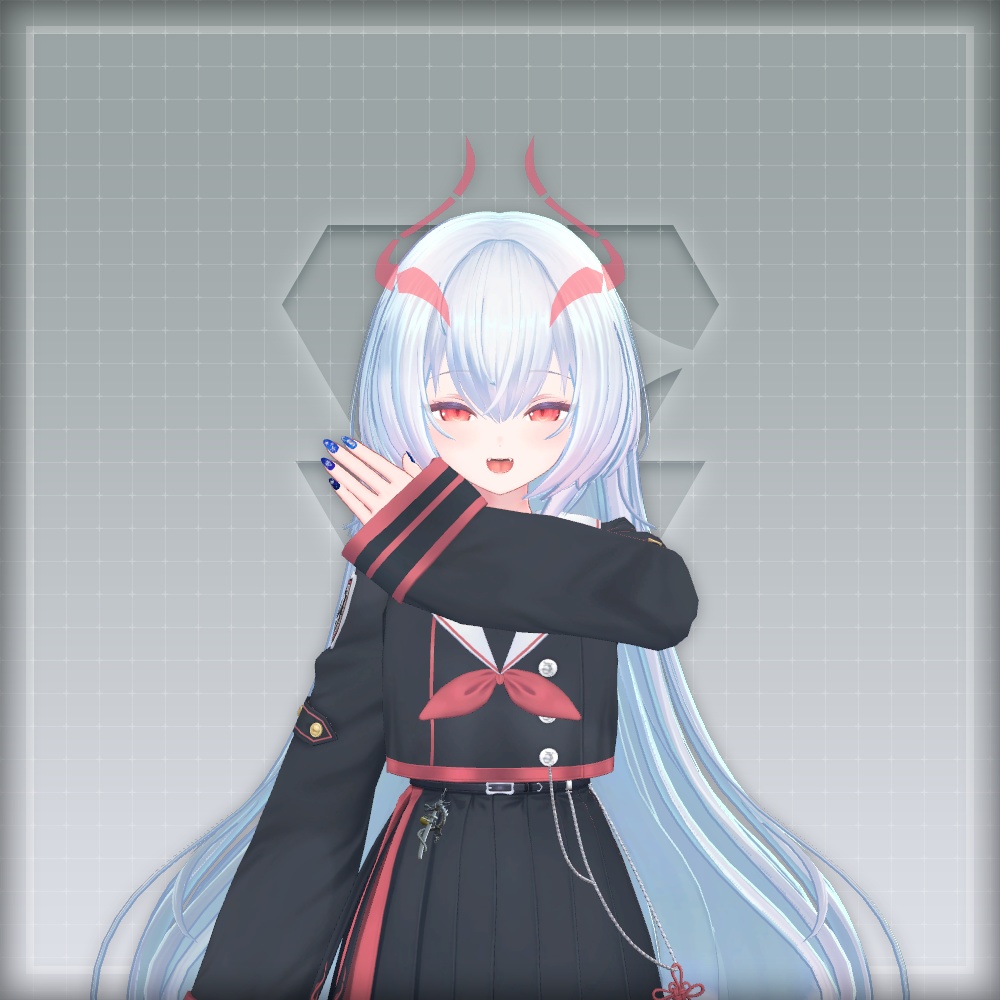 【オリジナル3Dモデル】MoonRabbitNail【アバター対応ネイル】