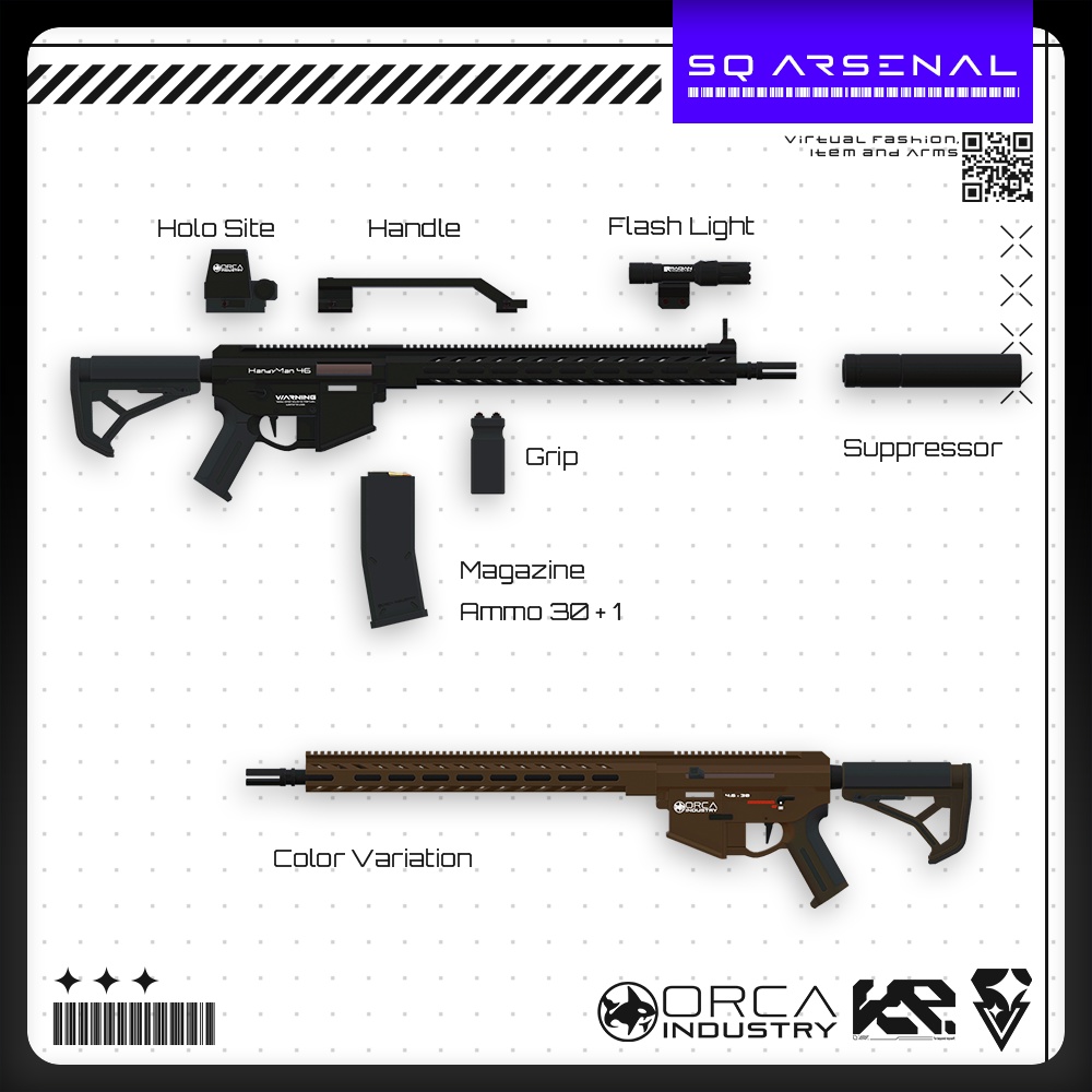 【ギミック付き3Dモデル】Handy Man46‐ハンディマン46‐【アサルトライフル】