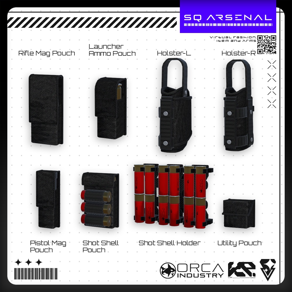 【オリジナル3Dモデル】AmmoHolderSet【弾薬ホルダーセット】