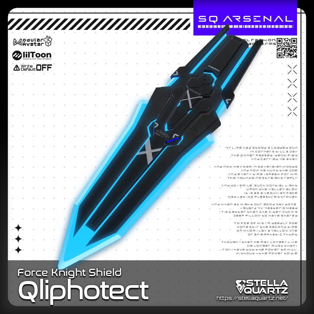 【オリジナル3Dモデル】Qliphotect‐クリフォテクト‐ 【フォースシールド】