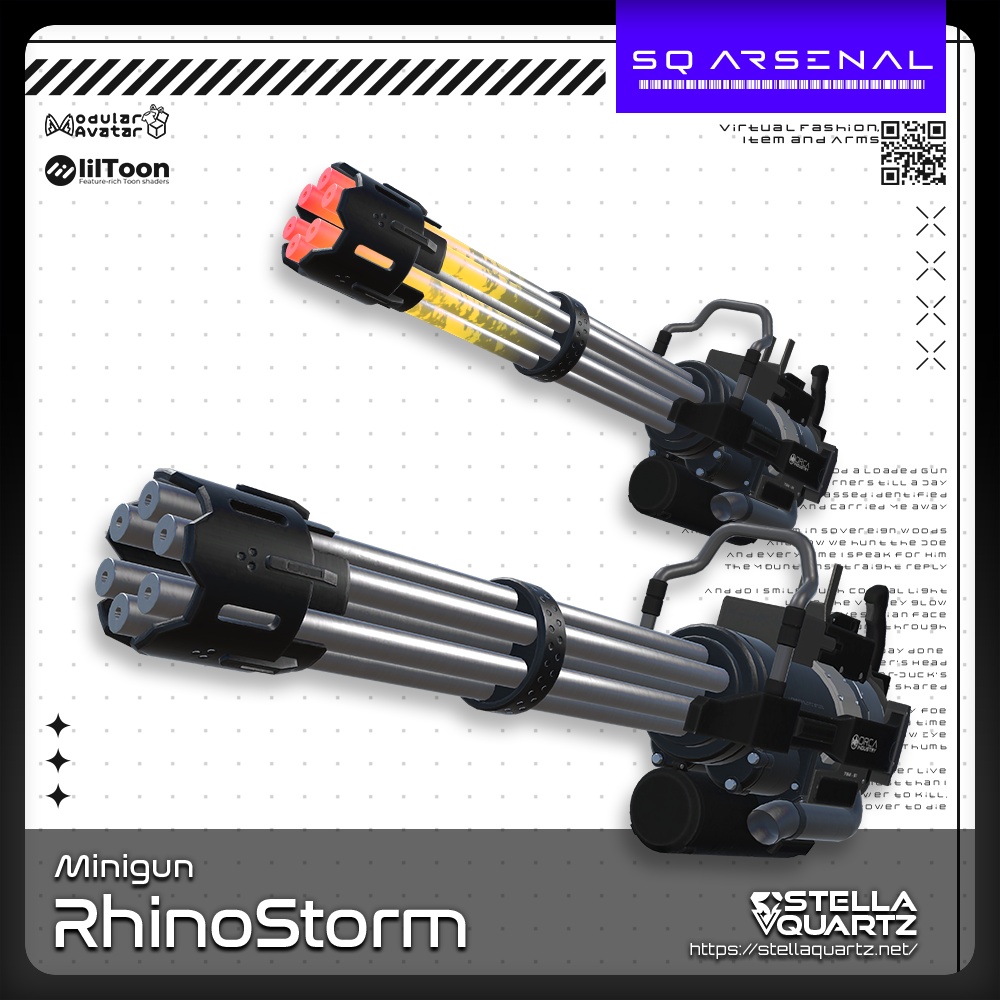 【ギミック付き3Dモデル】RhinoStorm-ライノストーム-【ミニガン】