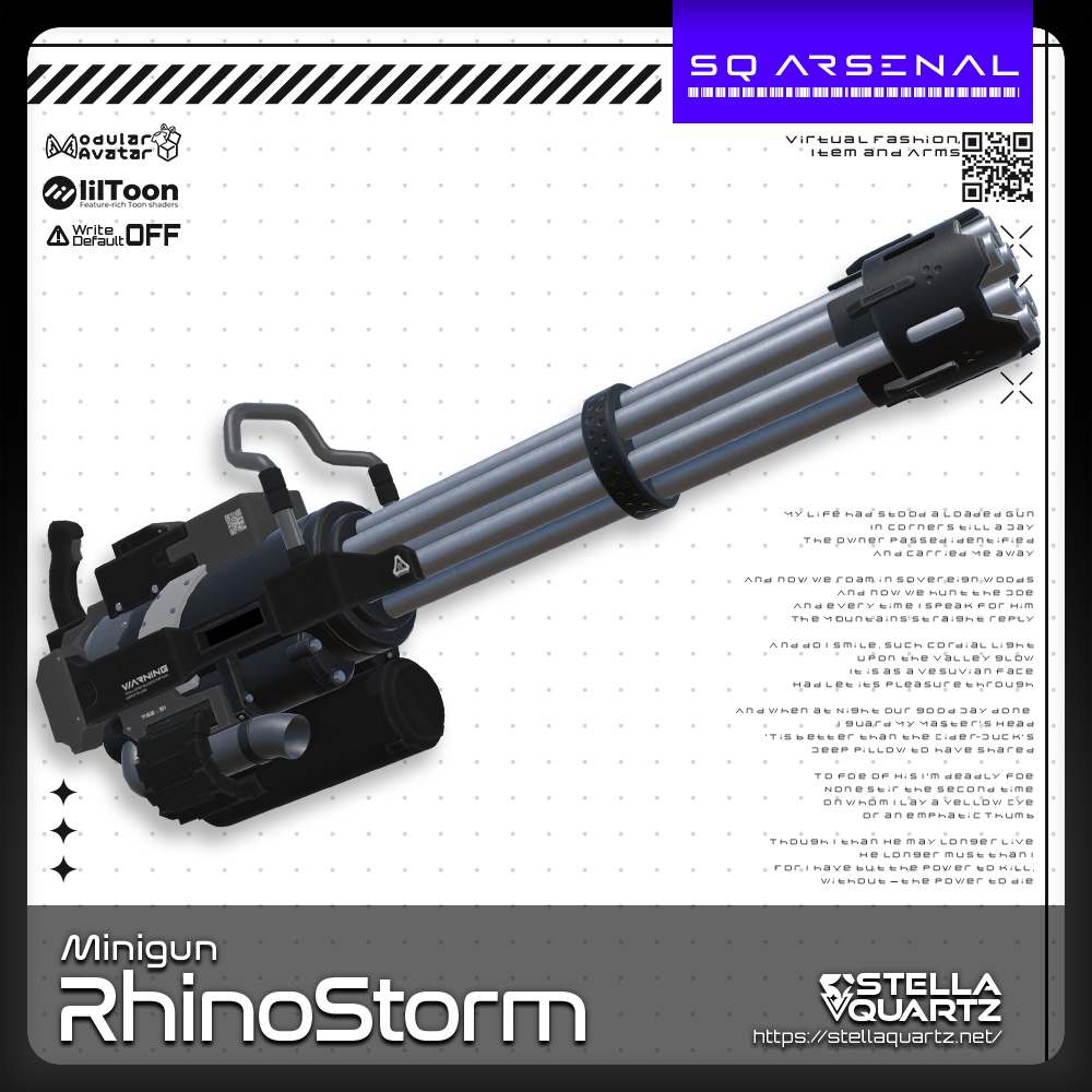 【ギミック付き3Dモデル】RhinoStorm-ライノストーム-【ミニガン】