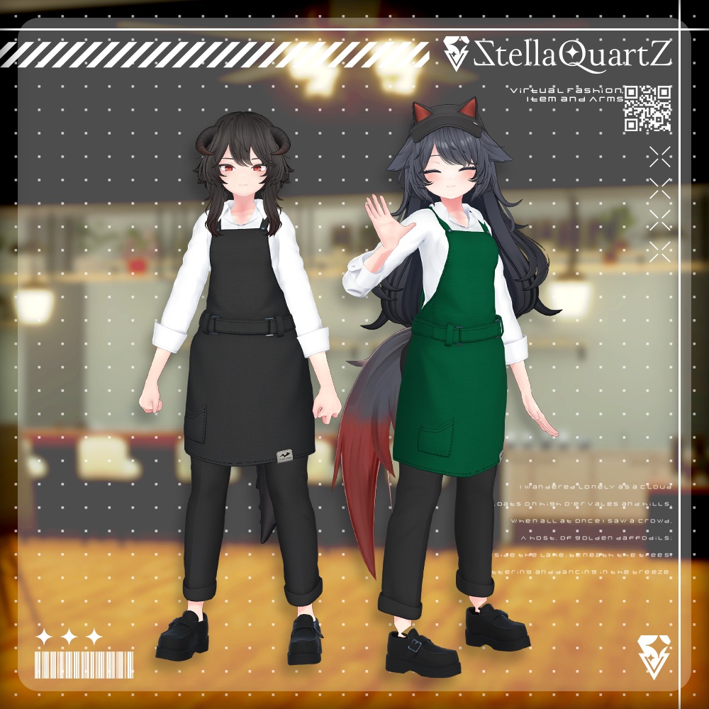 【アバター向け衣装3Dモデル】AromeisterApron-アロマイスタエプロン-【Apron&Suit】