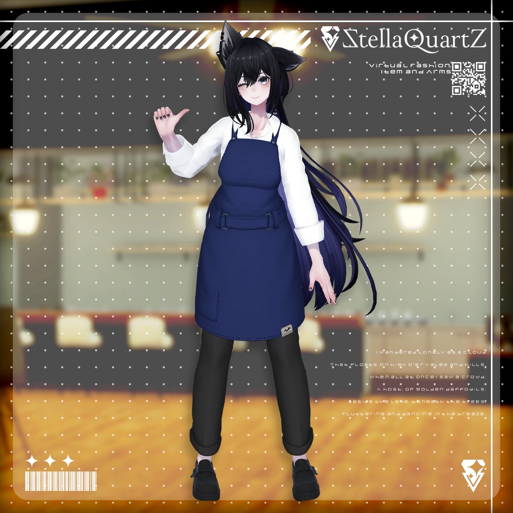【アバター向け衣装3Dモデル】AromeisterApron-アロマイスタエプロン-【Apron&Suit】