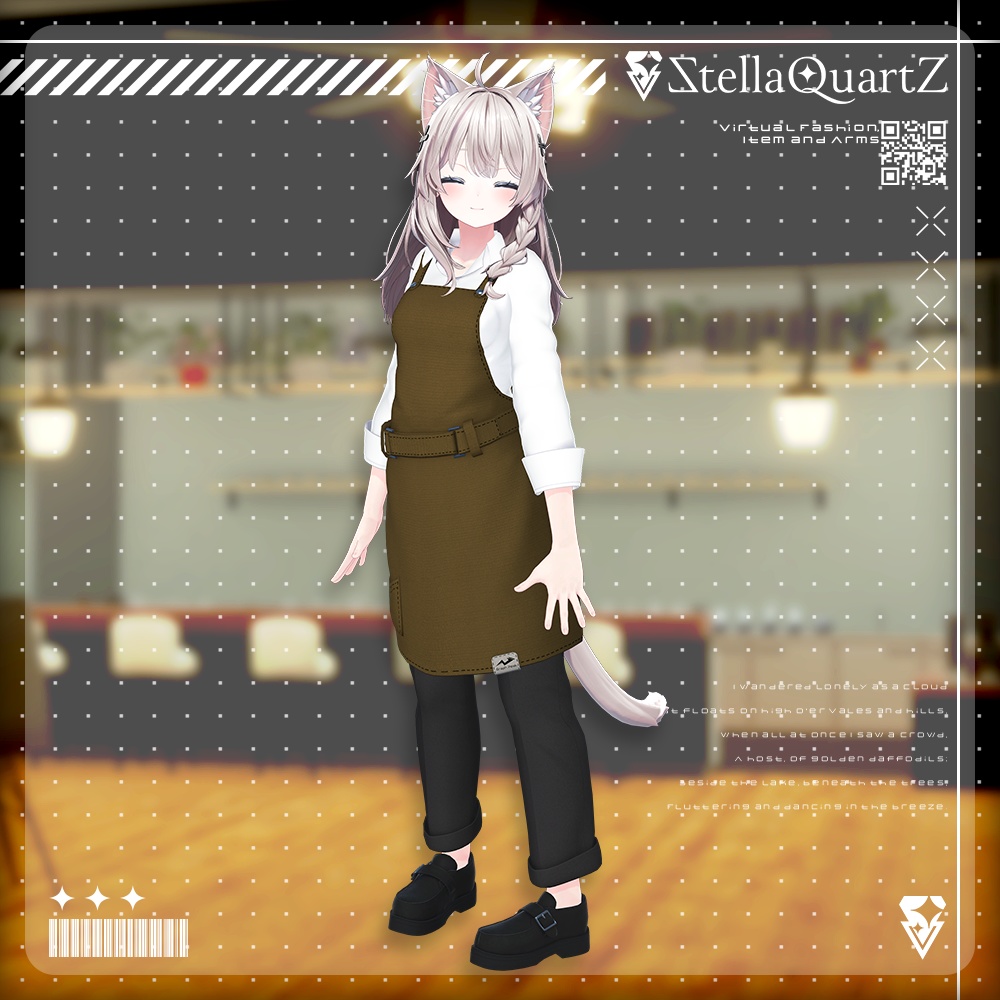 【アバター向け衣装3Dモデル】AromeisterApron-アロマイスタエプロン-【Apron&Suit】