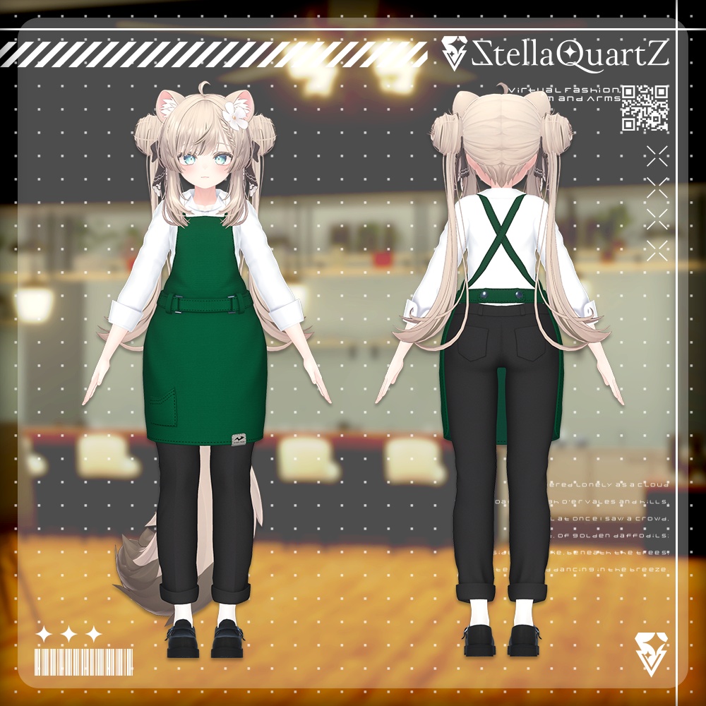 【アバター向け衣装3Dモデル】AromeisterApron-アロマイスタエプロン-【Apron&Suit】