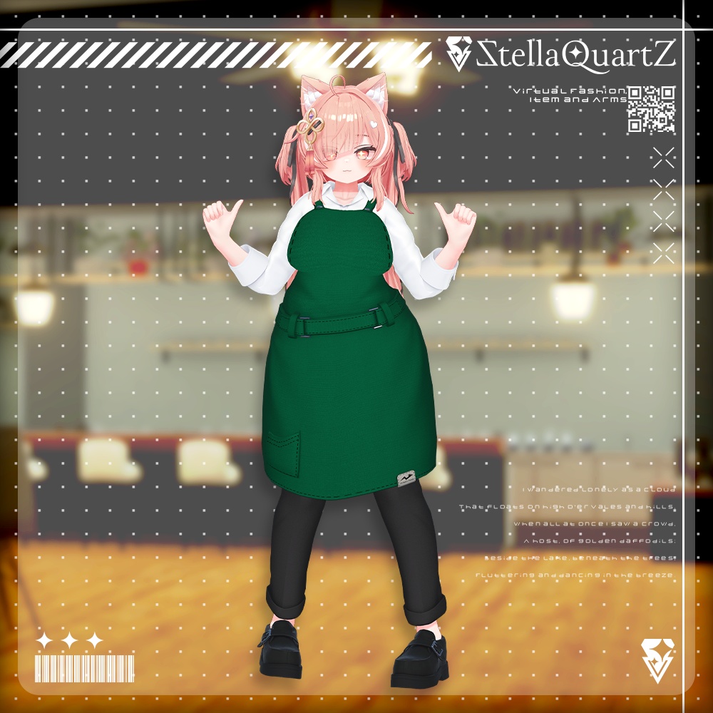 【アバター向け衣装3Dモデル】AromeisterApron-アロマイスタエプロン-【Apron&Suit】