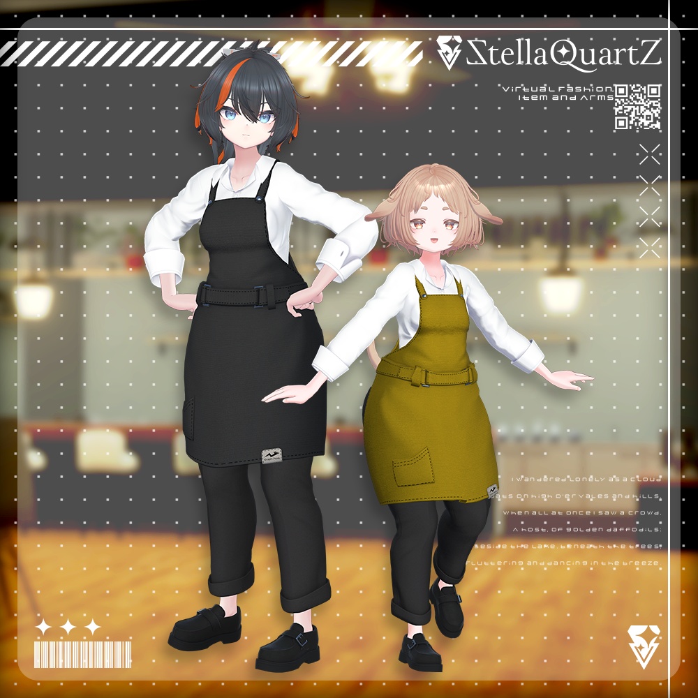 【アバター向け衣装3Dモデル】AromeisterApron-アロマイスタエプロン-【Apron&Suit】