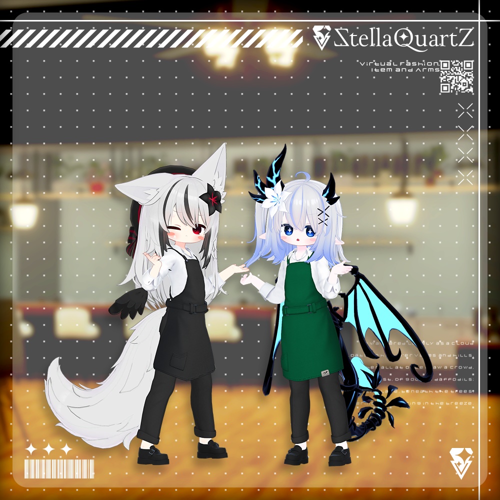 【アバター向け衣装3Dモデル】AromeisterApron-アロマイスタエプロン-【Apron&Suit】