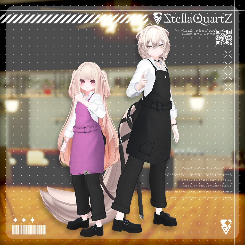 【アバター向け衣装3Dモデル】AromeisterApron-アロマイスタエプロン-【Apron&Suit】
