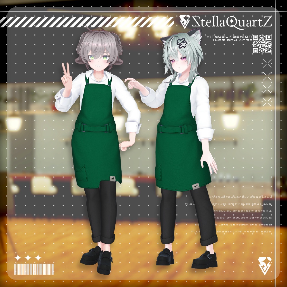 【アバター向け衣装3Dモデル】AromeisterApron-アロマイスタエプロン-【Apron&Suit】