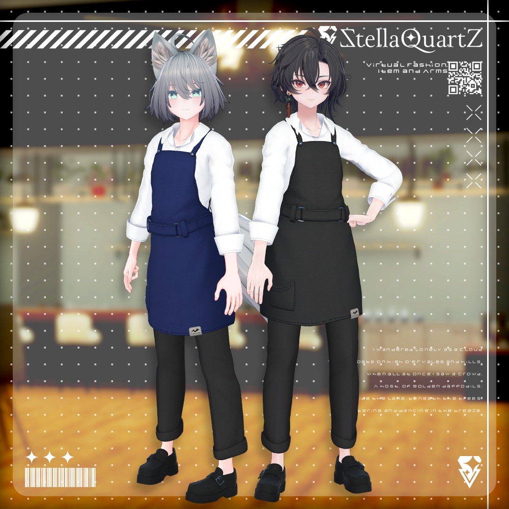 【アバター向け衣装3Dモデル】AromeisterApron-アロマイスタエプロン-【Apron&Suit】
