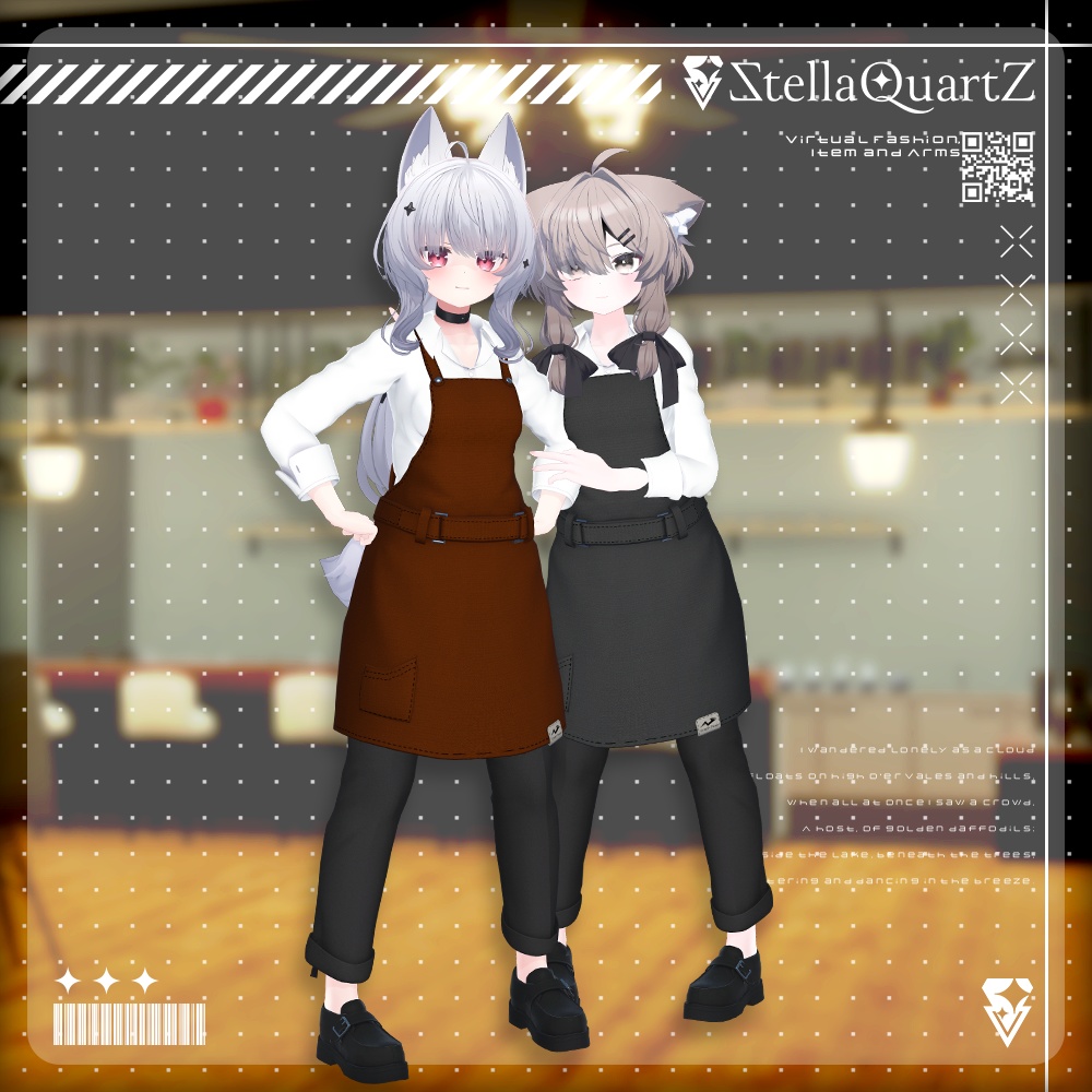 【アバター向け衣装3Dモデル】AromeisterApron-アロマイスタエプロン-【Apron&Suit】