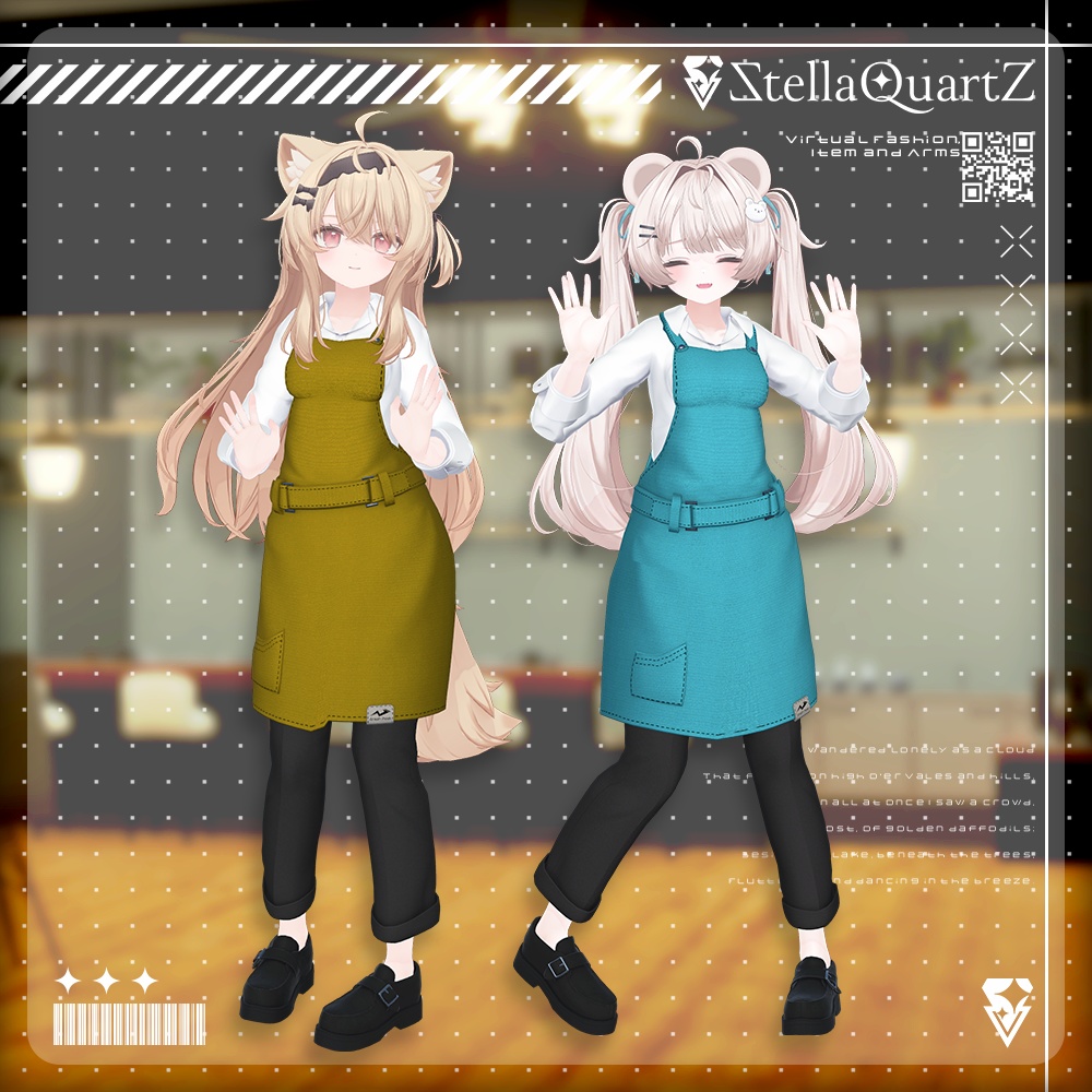 【アバター向け衣装3Dモデル】AromeisterApron-アロマイスタエプロン-【Apron&Suit】