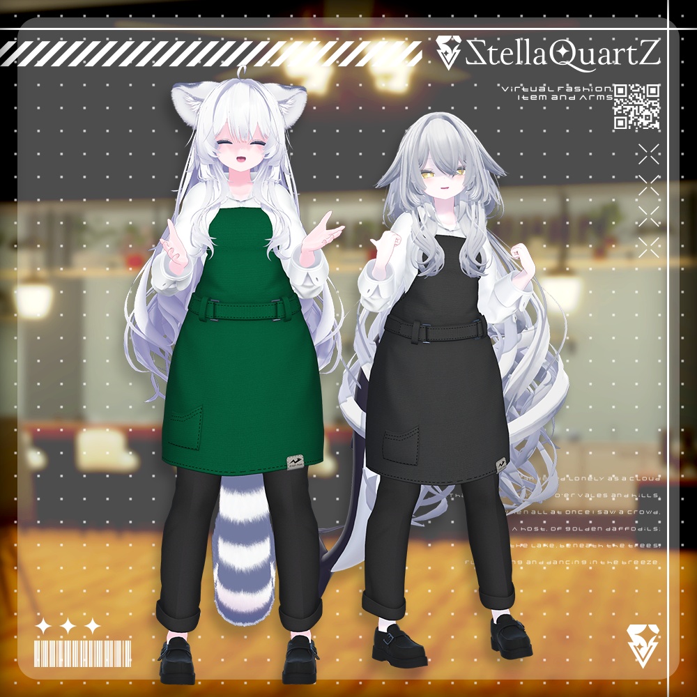 【アバター向け衣装3Dモデル】AromeisterApron-アロマイスタエプロン-【Apron&Suit】