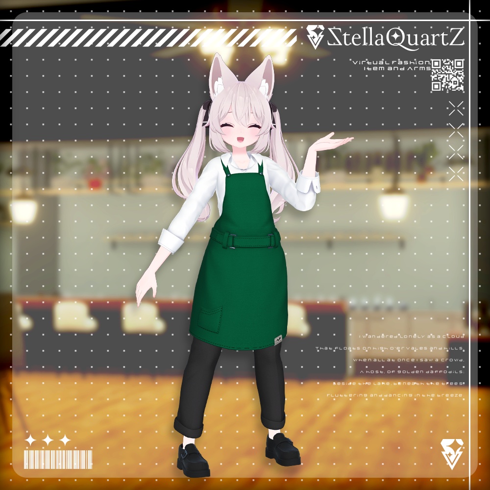 【アバター向け衣装3Dモデル】AromeisterApron-アロマイスタエプロン-【Apron&Suit】