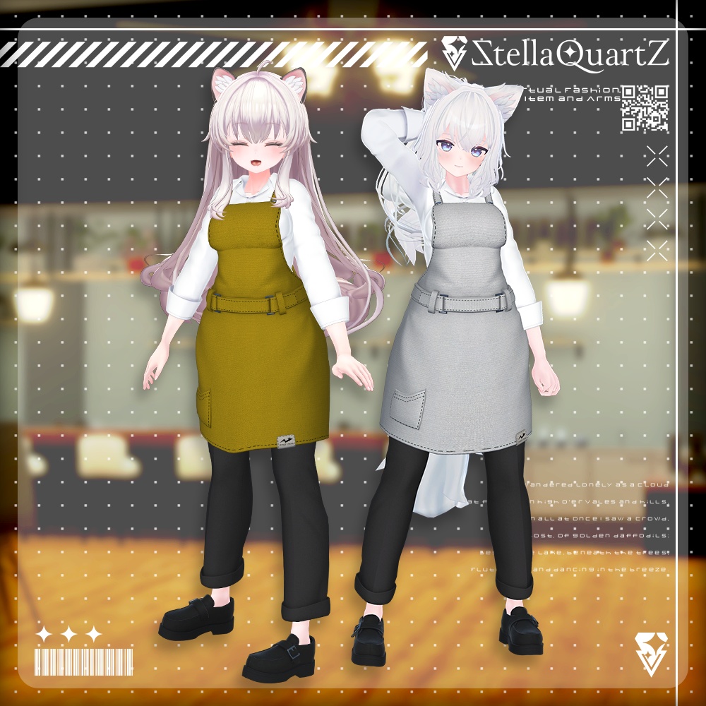 【アバター向け衣装3Dモデル】AromeisterApron-アロマイスタエプロン-【Apron&Suit】