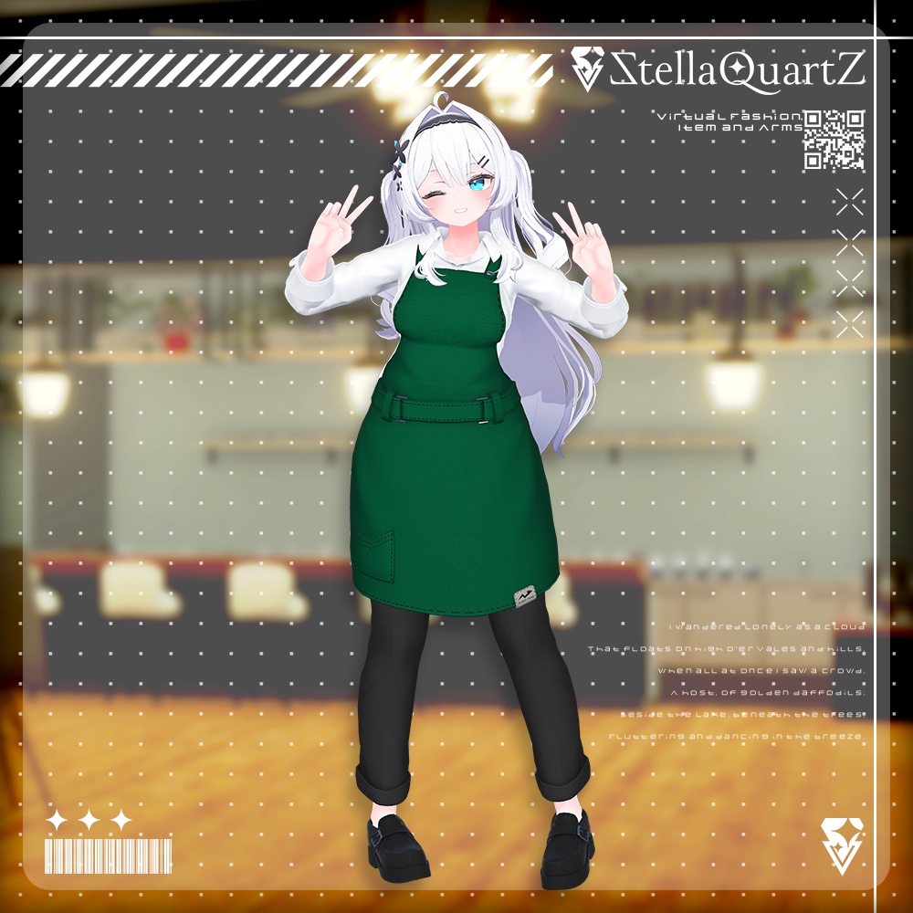 【アバター向け衣装3Dモデル】AromeisterApron-アロマイスタエプロン-【Apron&Suit】