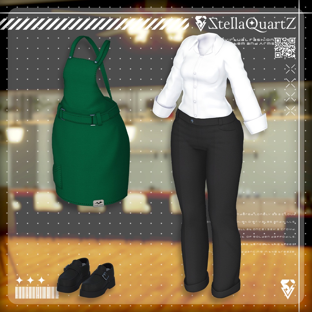 【アバター向け衣装3Dモデル】AromeisterApron-アロマイスタエプロン-【Apron&Suit】