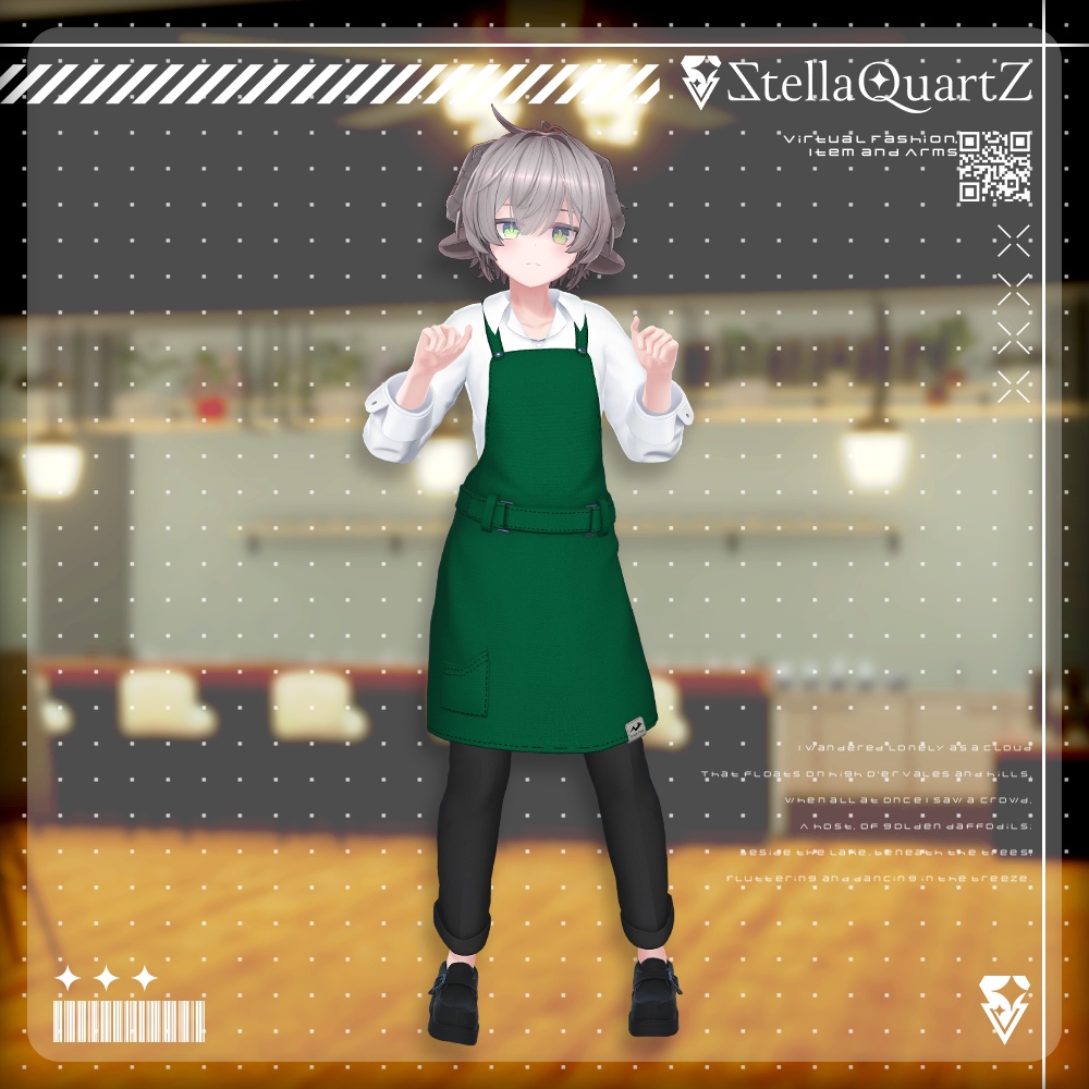 【アバター向け衣装3Dモデル】AromeisterApron-アロマイスタエプロン-【Apron&Suit】