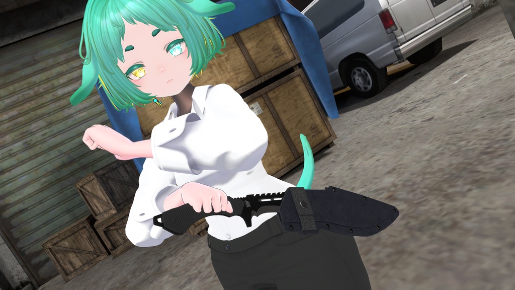 【ギミック付き3Dモデル】WedgeBite-ウェッジバイト-【ククリナイフ】