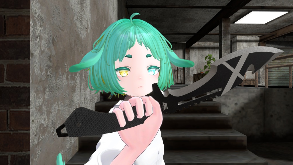 【ギミック付き3Dモデル】WedgeBite-ウェッジバイト-【ククリナイフ】