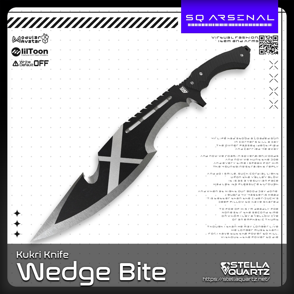 【ギミック付き3Dモデル】WedgeBite-ウェッジバイト-【ククリナイフ】