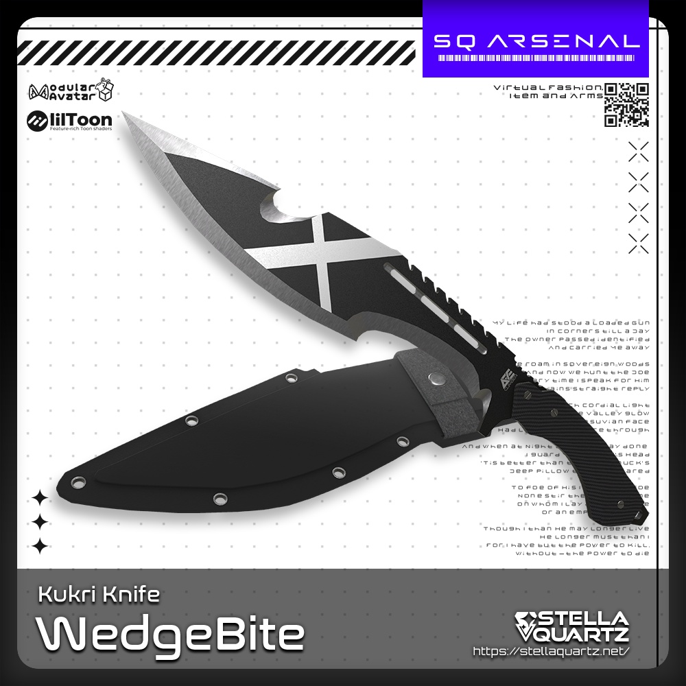 【ギミック付き3Dモデル】WedgeBite-ウェッジバイト-【ククリナイフ】