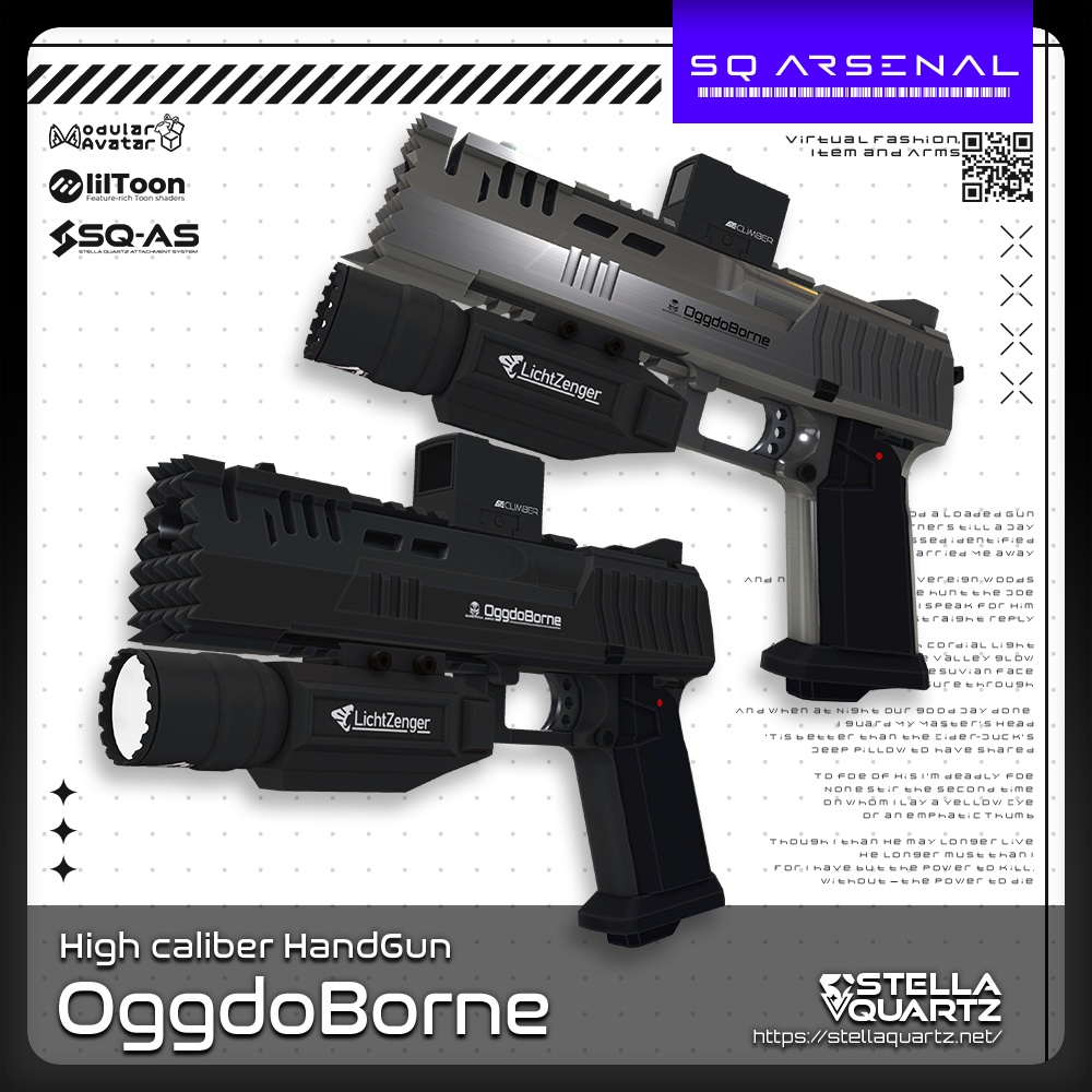 【ギミック付き3Dモデル】OggdoBorne-オグドボーン-【大型ハンドガン】