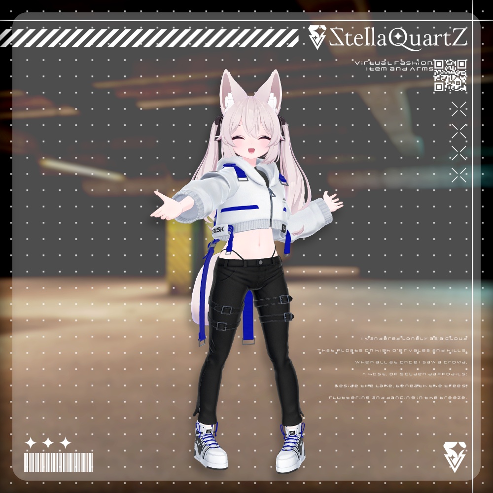 【アバター向け衣装3Dモデル】BRISK Street Style -ブリスクストリートスタイル-【スキニーパンツ&パーカー】