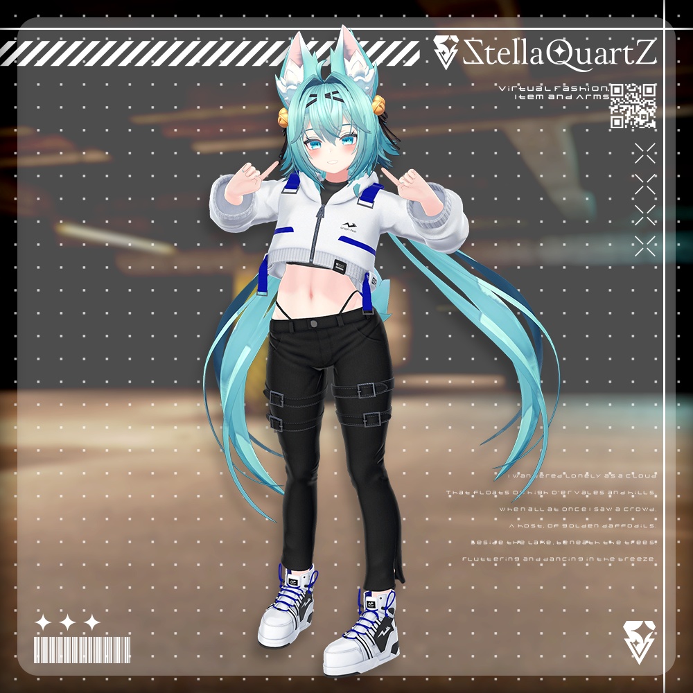 【アバター向け衣装3Dモデル】BRISK Street Style -ブリスクストリートスタイル-【スキニーパンツ&パーカー】